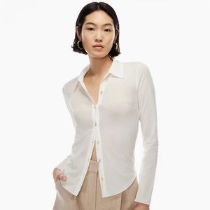 Wilfred Pose Mesh Button Down NWT